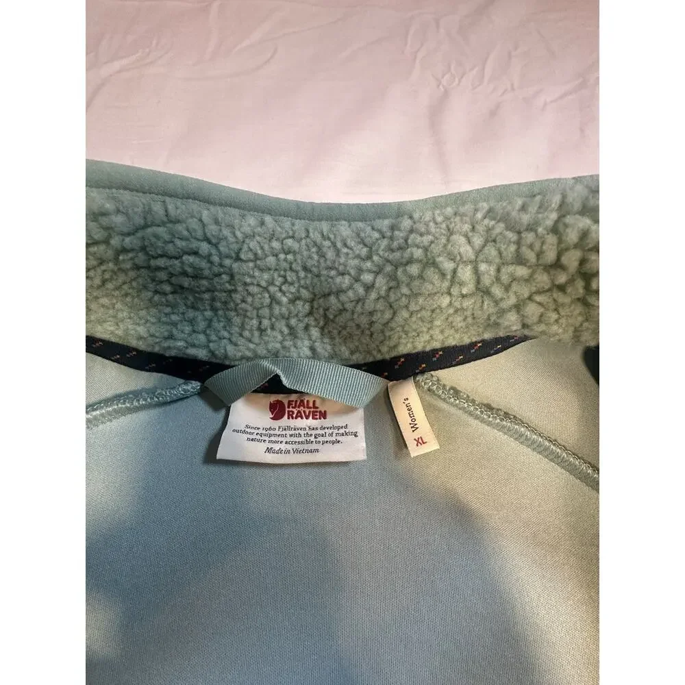 Fjallraven Vardag Pile Fleece Jacket Women’s XL Mint Green Full Zip NWOT